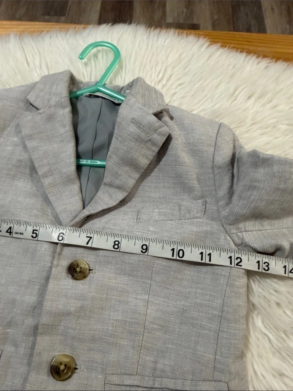 Janie and Jack Linen Light Gray Boys' Blazer Size 3T